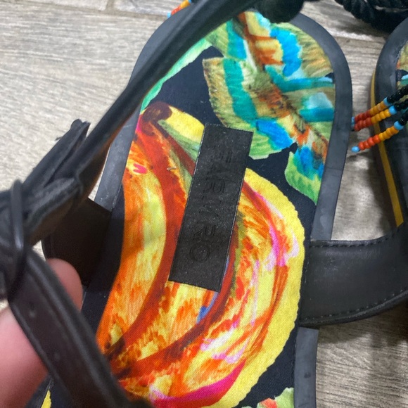 Farm Rio tassel ankle wrap sandals size 8 - Picture 9 of 10